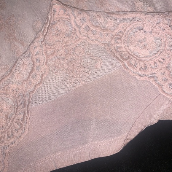 Forever 21 Pale Pink Blouse with Lace Overlay - Picture 6 of 6